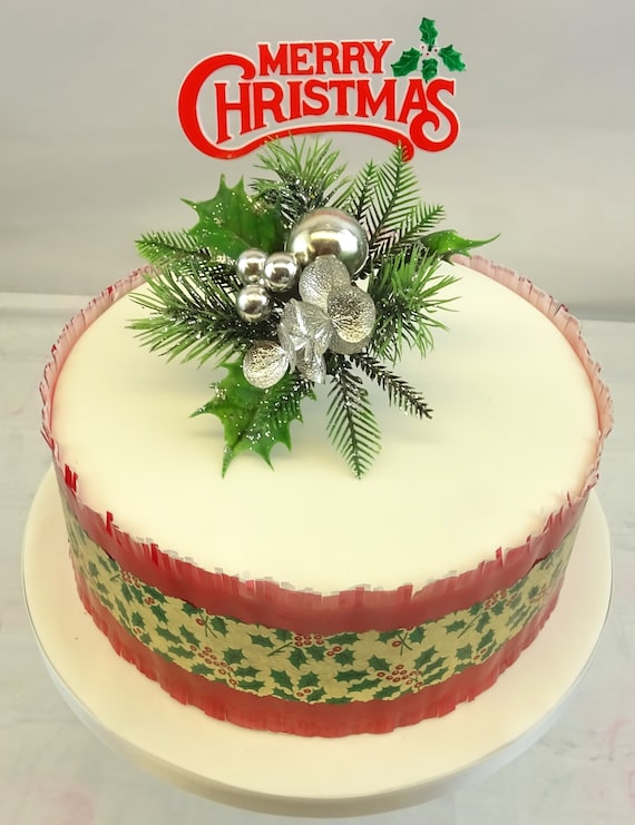 Etsy christmas cake decorations Clearance