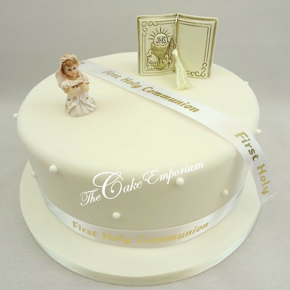 Decoracion De Pastel Primera Holy Communion Girl O Boy Bible Etsy