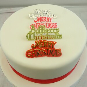 4 x Christmas Cake Motto's Assorted Designs