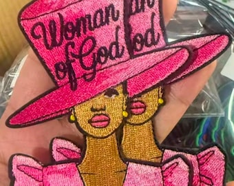 Women Of God patch 3 1/2 inches in size irons on