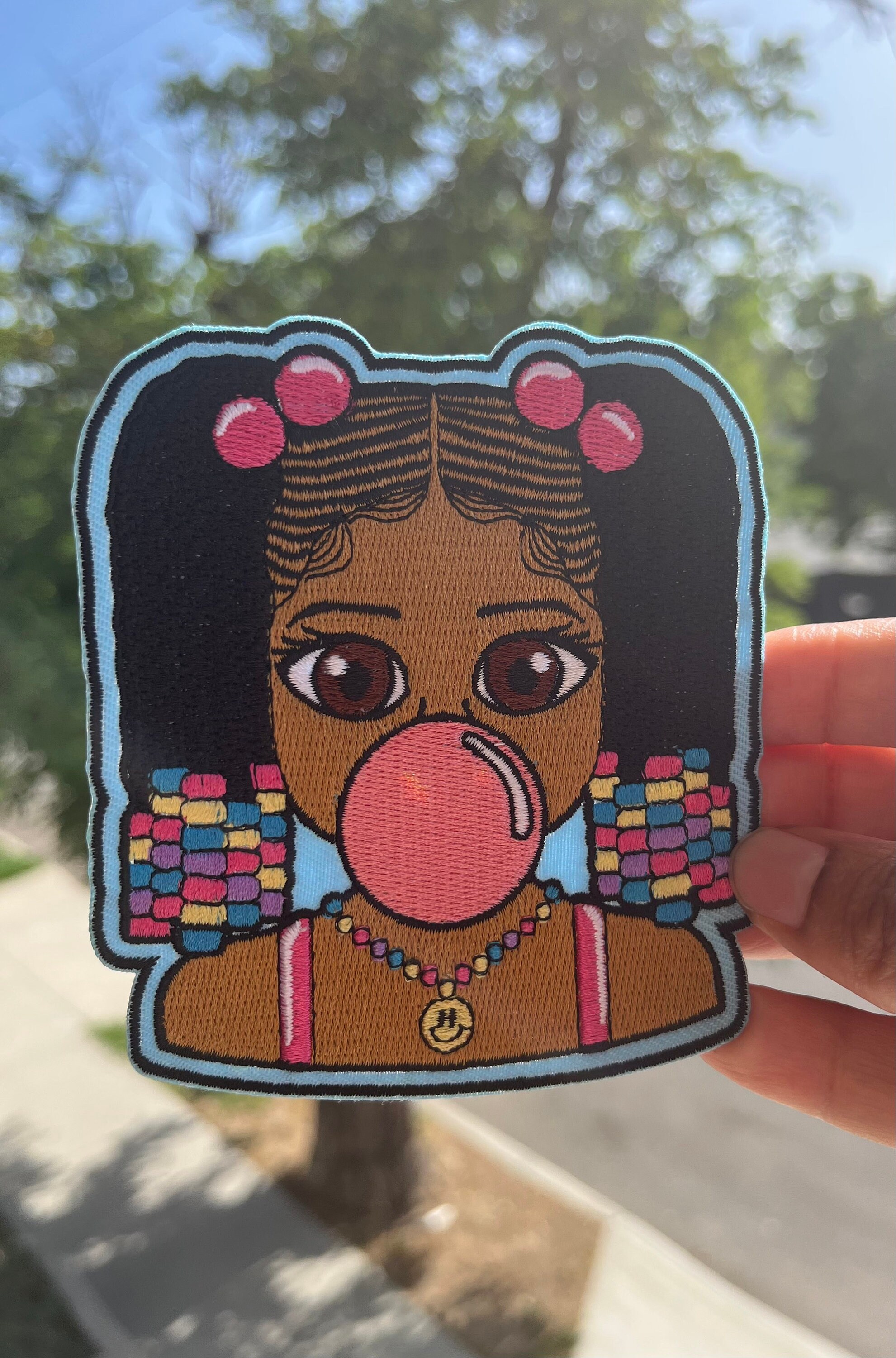 Kali Bubble Gum Patch 4 in Size Irons On - Etsy
