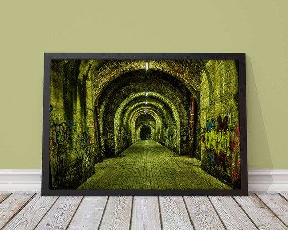 Tunnel Saarbrücken Germany Poster Photography Photo Etsy
