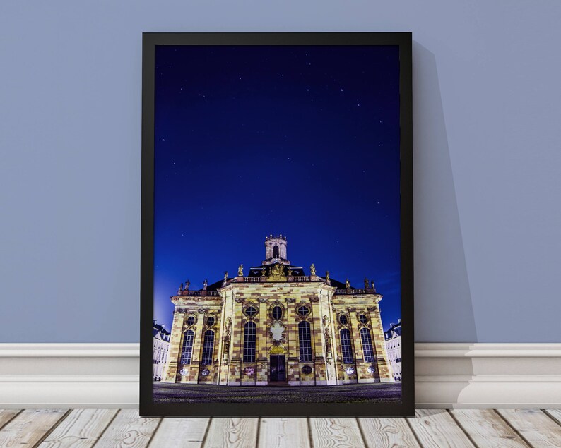 Ludwigskirche Saarbrücken Germany Poster Photography Etsy
