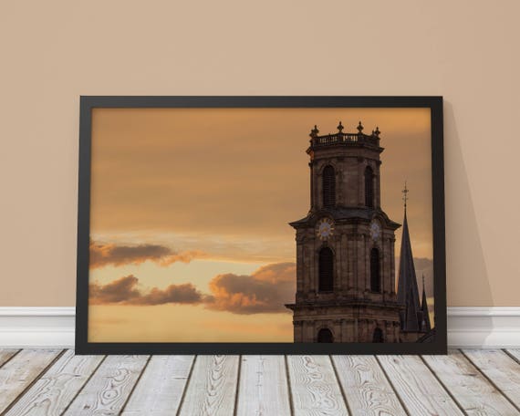 Ludwigskirche At Sunset Saarbrücken Germany Poster Etsy