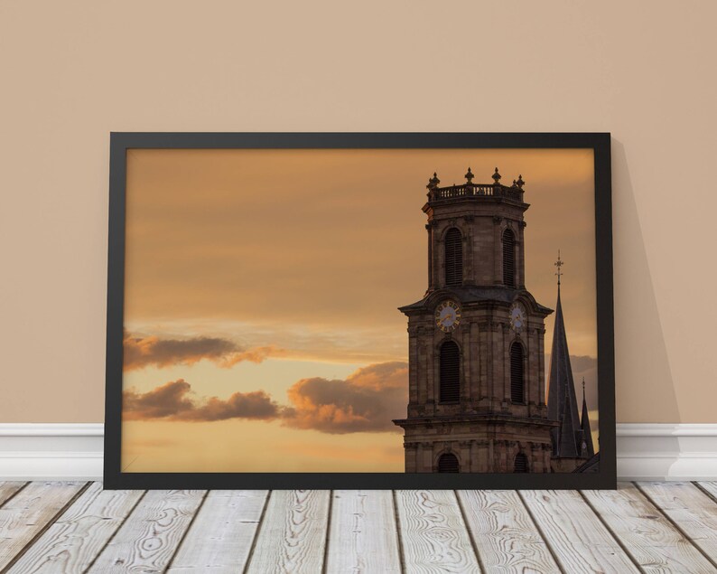 Ludwigskirche At Sunset Saarbrücken Germany Poster Etsy