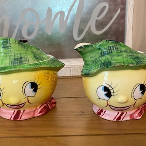 PY Japan Anthropomorphic Lemon Cream and Sugar Set