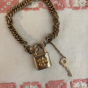 lock and key charm bracelet