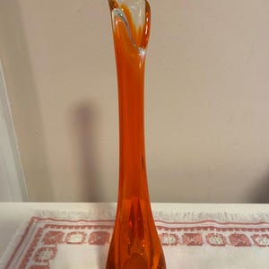 Viking Amberina Swung Vase