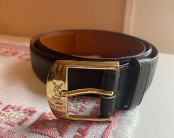 Vintage brown YSL belt