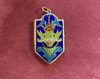 Vintage cloissone enamel locket