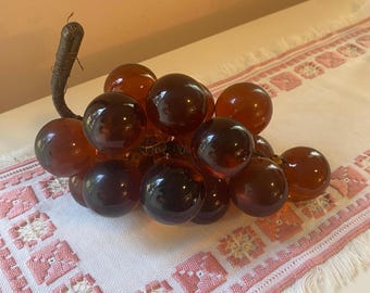 Amber GLASS grape cluster