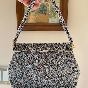 vintage hand beaded handbag