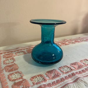 crackled glass vase