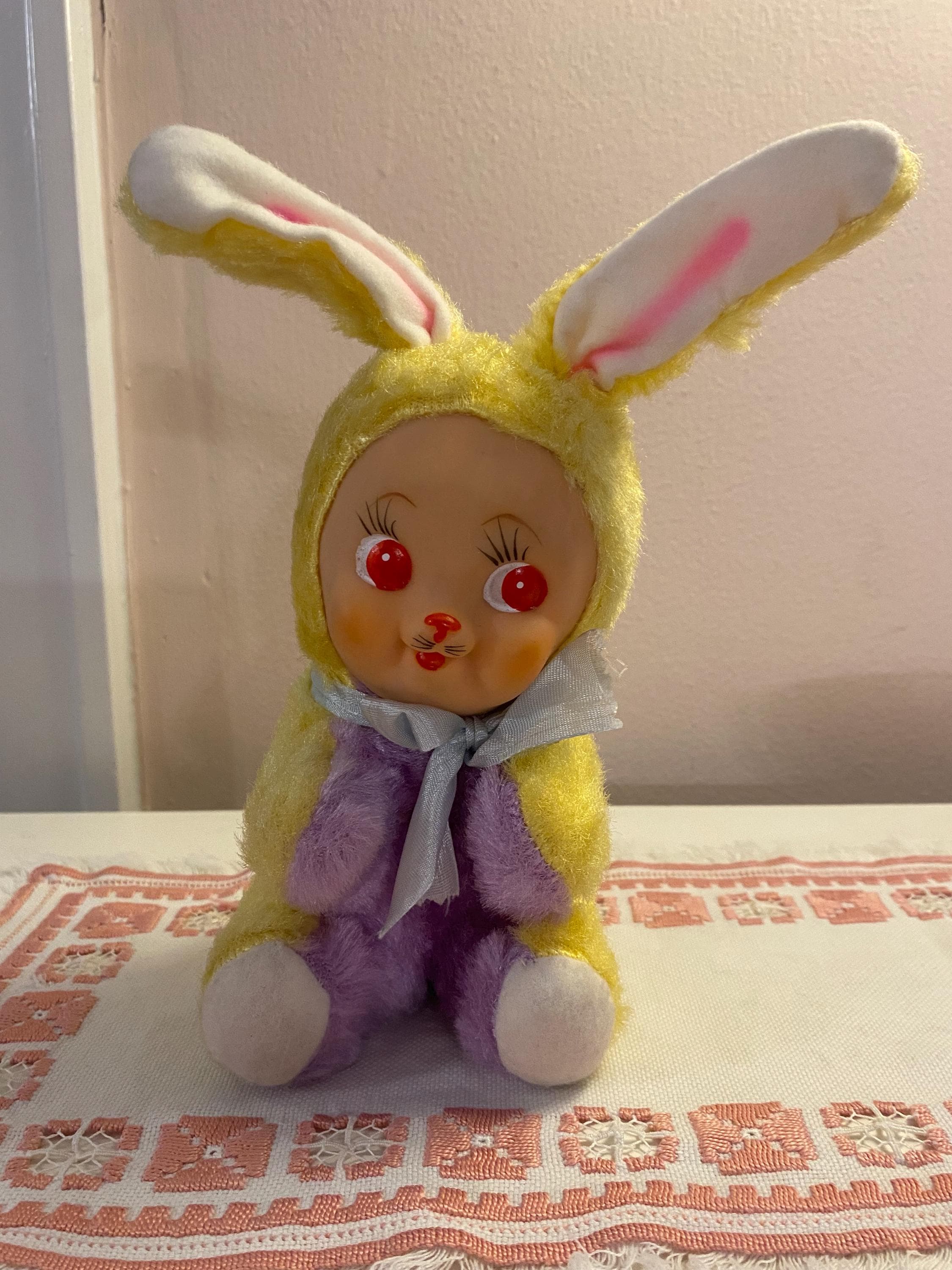 ラシュトン　Rushton ビンテージ　バニー　ぬいぐるみ　うさぎ　黄色 ラシュトン Rushton ビンテージ バニー ぬいぐるみ うさぎ 黄色