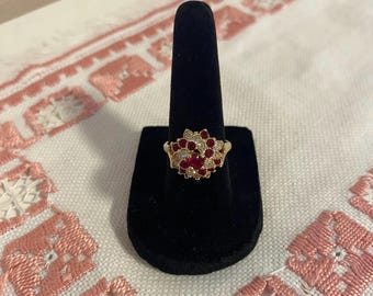 Rubin 14k plattierter Ring