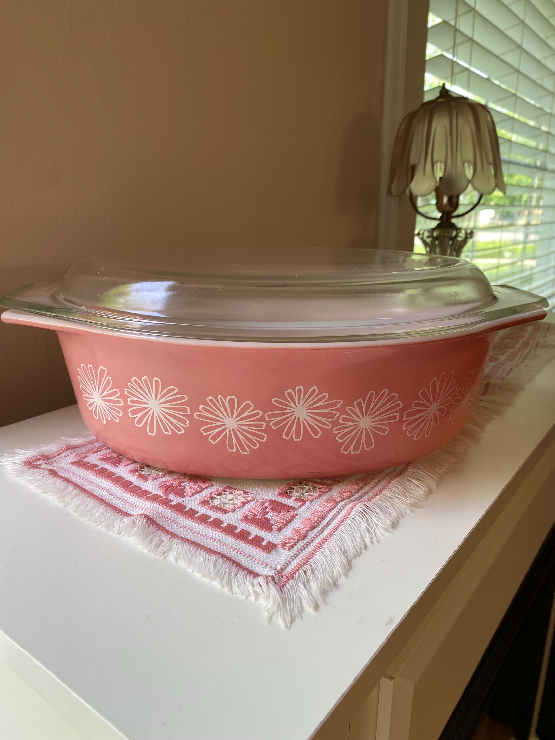2.5 Qt Pink Daisy Pyrex Casserole Dish - Etsy