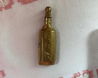 Ciondolo per collana a forma di flacone di profumo in ottone