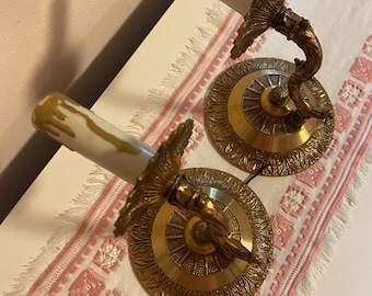 Brass wall sconces