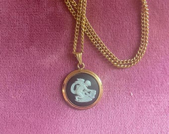 Wedgewood black cameo necklace
