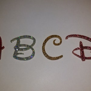 Glitter Acrylic letters, numbers & symbols. 24 fonts. Lots of sizes.