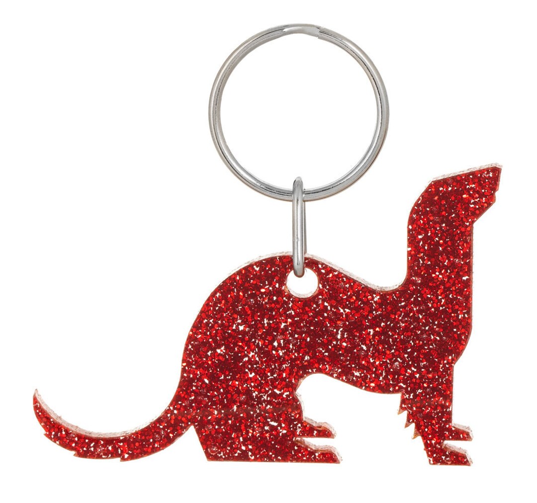 glitter-acrylic-ferret-keyring-bag-charm-11-opciones-de-color-etsy
