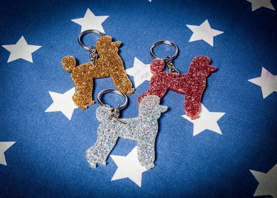 Pet Trim Poodle Glitter Christmas Decoration 11 colour choices.