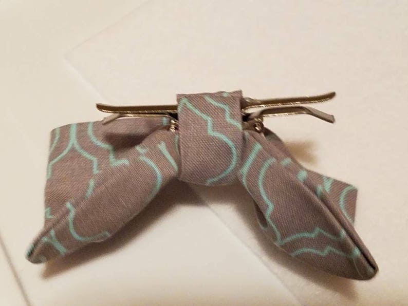 Boys Coral and Navy Bow Tie in Cotton, Ring Bearer Bow Tie, Groomsmen Bow Tie, Graduation Bow Tie, Clip on Bow Tie image 4