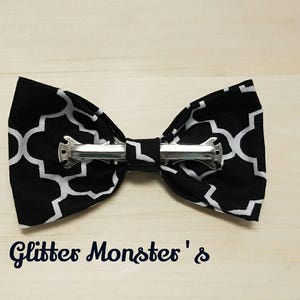 Boys Coral and Navy Bow Tie in Cotton, Ring Bearer Bow Tie, Groomsmen Bow Tie, Graduation Bow Tie, Clip on Bow Tie image 2