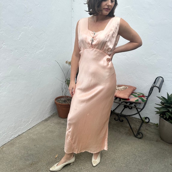 Classic Bias Cut Cotton Dress - Pink Cosmos/White