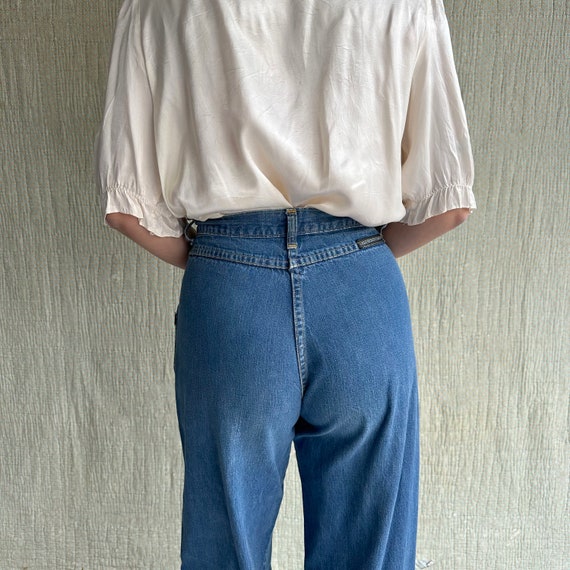 1980s Plush Bottoms Medium Wash Denim - image 3