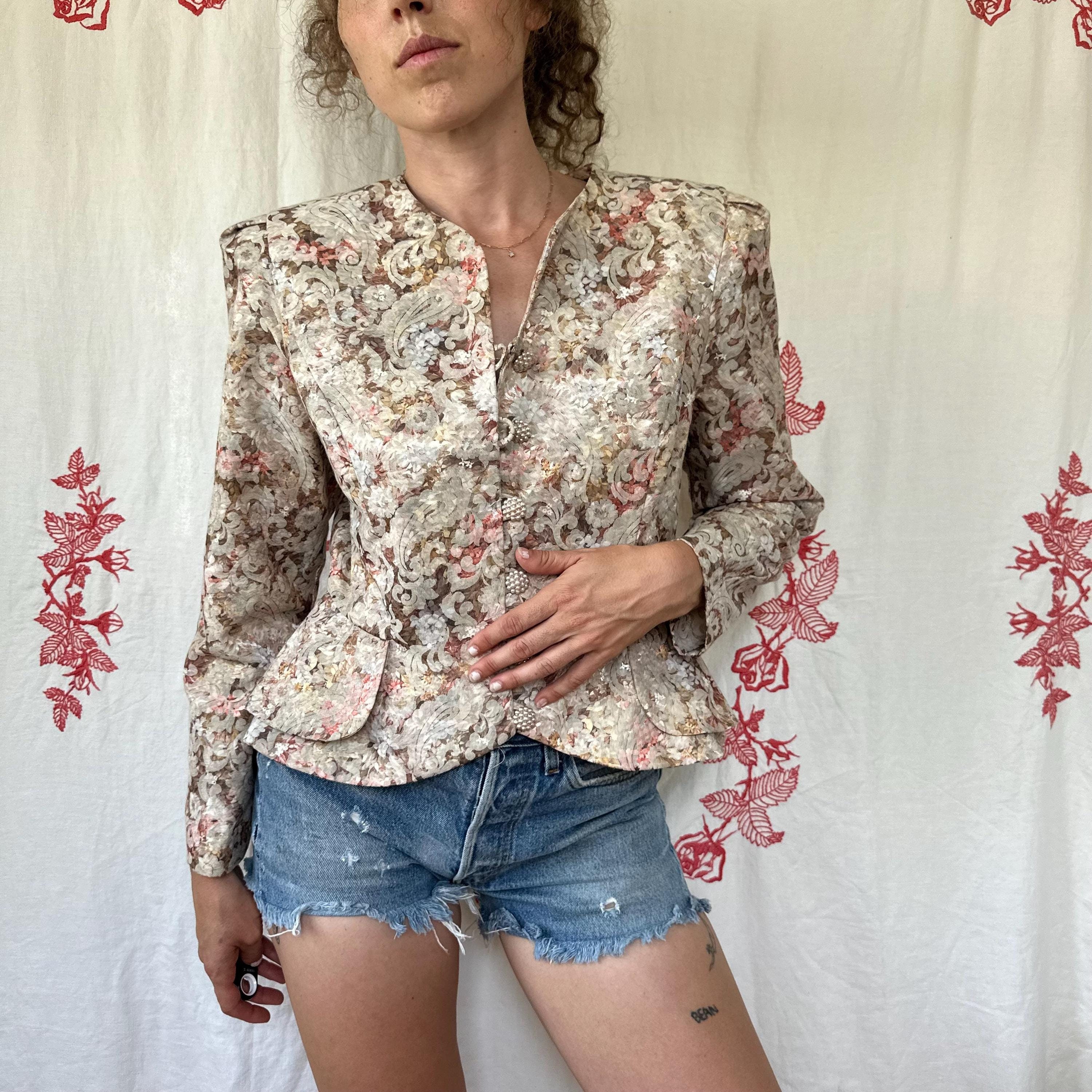 Jacquard Peplum Top - Etsy