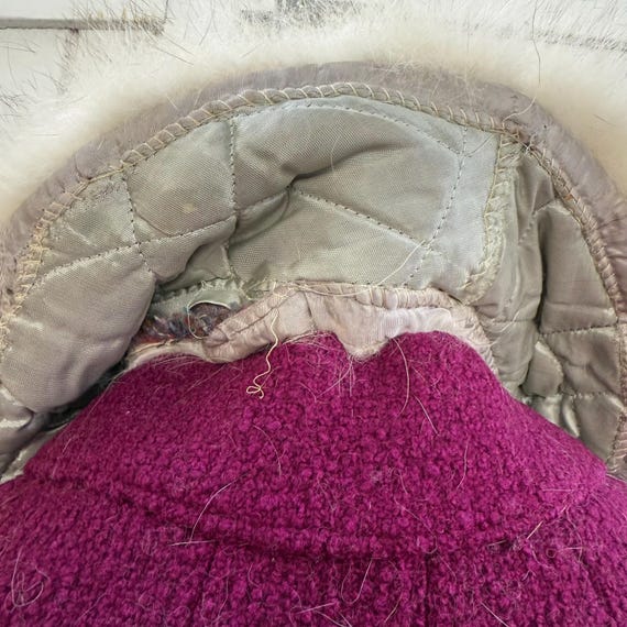 1950s Raspberry Styled by Charles Wool Tweed Bouc… - image 6