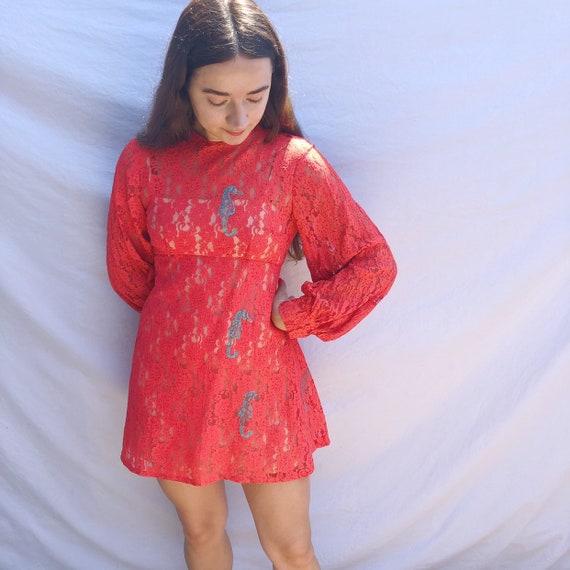 1960s Seahorse Mini Dress
