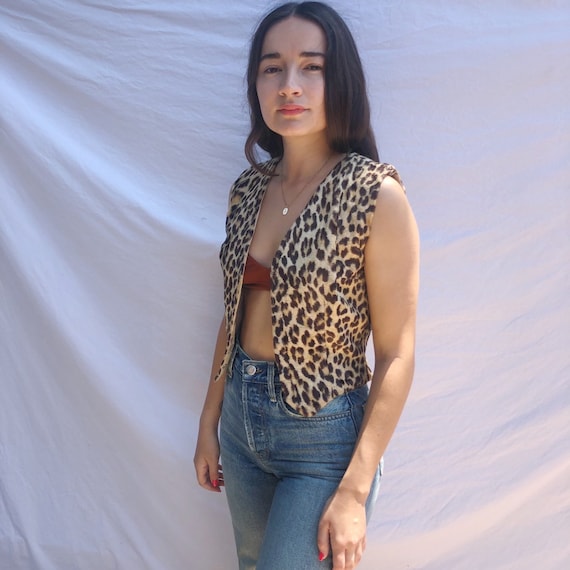 1960s Faux Cheetah Vest
