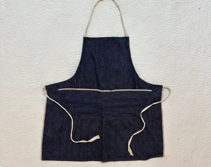 50s Denim Selvedge Apron with Two Big Pockets