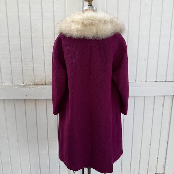 1950s Raspberry Styled by Charles Wool Tweed Bouc… - image 8