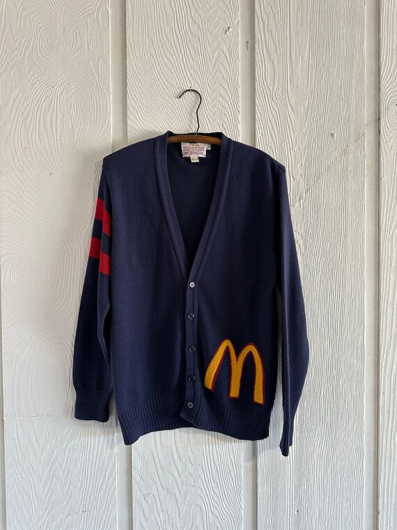 1980s mcdonalds cardigan Gem