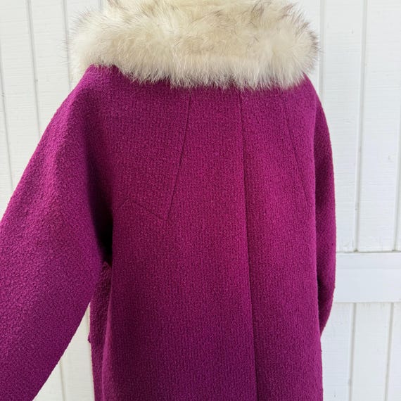 1950s Raspberry Styled by Charles Wool Tweed Bouc… - image 3