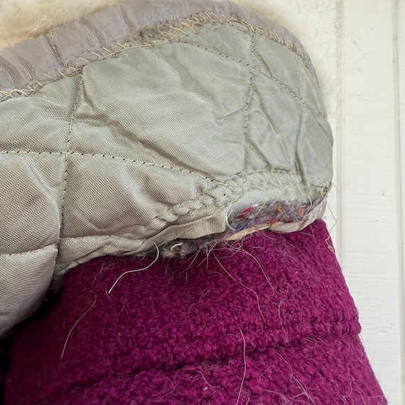 1950s Raspberry Styled by Charles Wool Tweed Bouc… - image 5