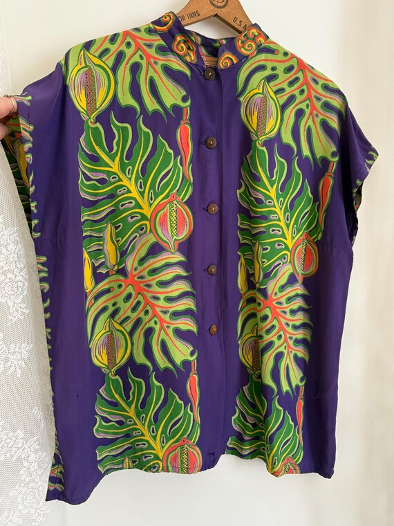 1940s Kamehameha Rayon Teatimer Hawaiian Cabana S… - image 2