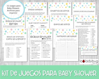 Juegos Para Baby Shower Archivos Pdf Jpeg Para Imprimir 11 Etsy