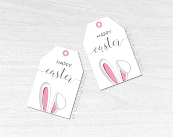 Wishing You An Eggcellent Easter Personalized Easter Gift Labels or Tags 3 Sizes Bold Cursive Lettering Easter Stickers