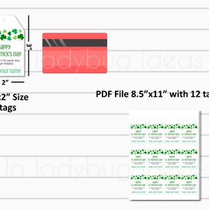 Editable St Patrick's Day Gift Tags. Printable St Patricks Day Tags ...