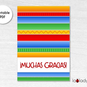 Fiesta Cookie card printable. Spanish card for cookies. Digital cookie treat card. Tarjeta en español para galletas. Etiqueta para galletas