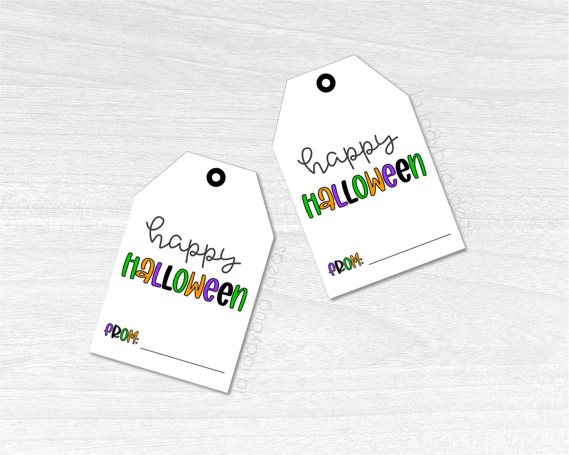 Halloween Printable Tags. Gift Tags for Halloween. Printable Etsy