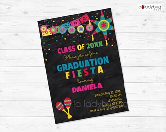 Invitación a fiesta de graduación: Invitación editable para fiesta mexicana (descarga digital)