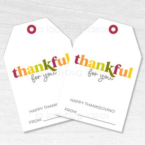 Thanksgiving Gift Tags. Printable Gift Tags for Thanksgiving. PDF. Instant Download. Thankful for you gift tags. Happy Thanksgiving tag.