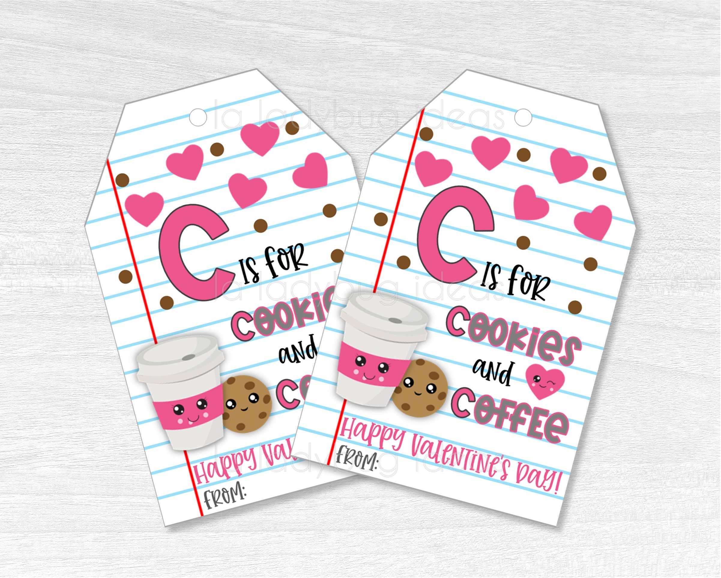 Valentines Gift Tag Teacher. Printable Teacher Gift Tags. Cookie Tags ...