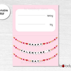 Valentinstag Taschendeckel. Freundschaftsband Taschendeckel. Herzschlag Topper für Freundschaftsarmband Valentinstag Valentinstagskarte.