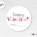 Happy Valentine's Day Tag. Valentines Day Printable Sticker. Happy ...